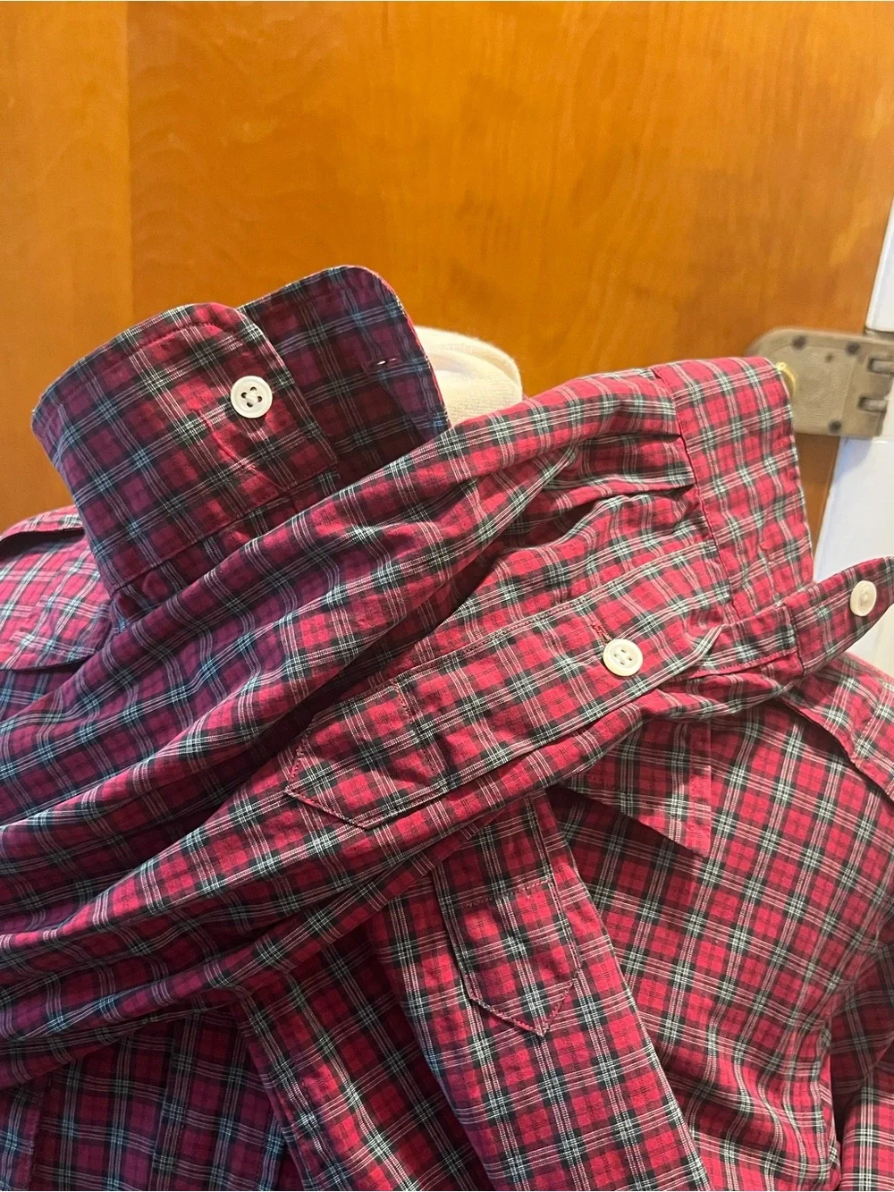Polo Ralph Lauren Men's Red Western Plaid Shirt. Size M. Pre-Owned Vintage EUC